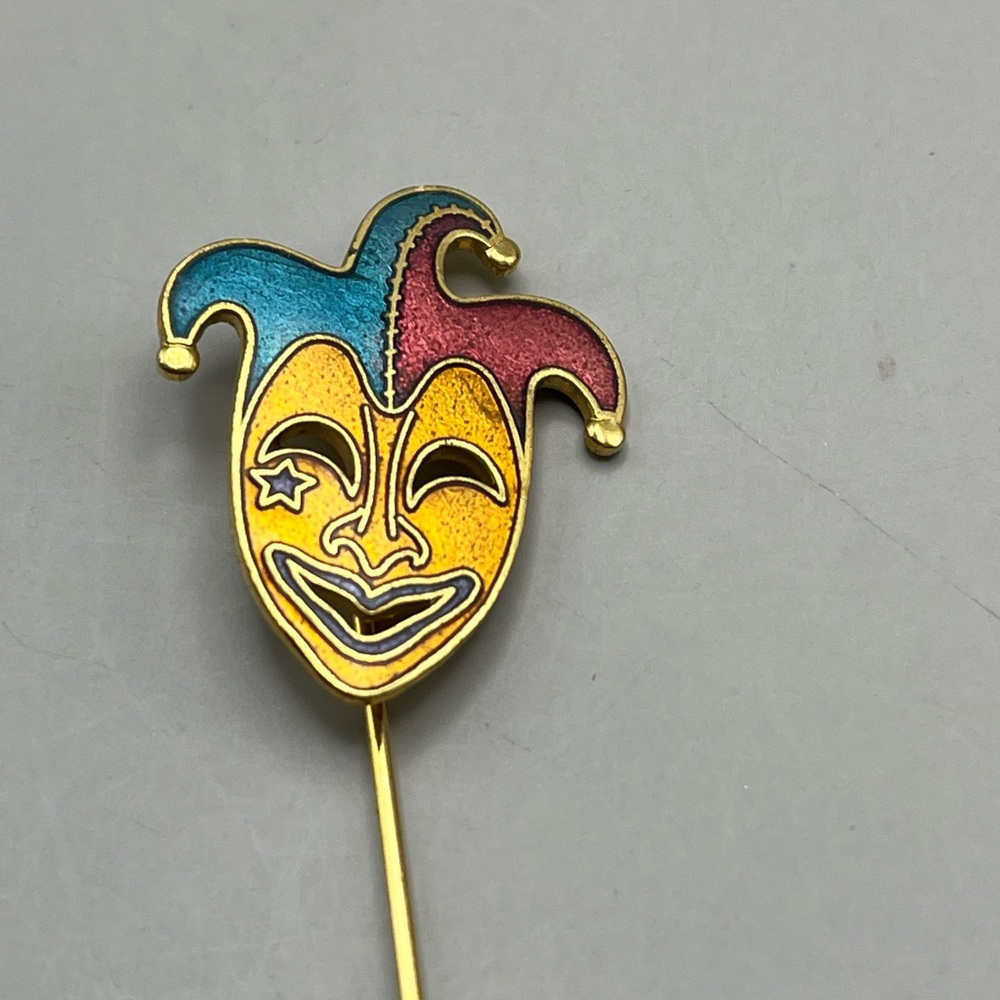 Colorful Jester Stick Pin - Picture 2 of 3